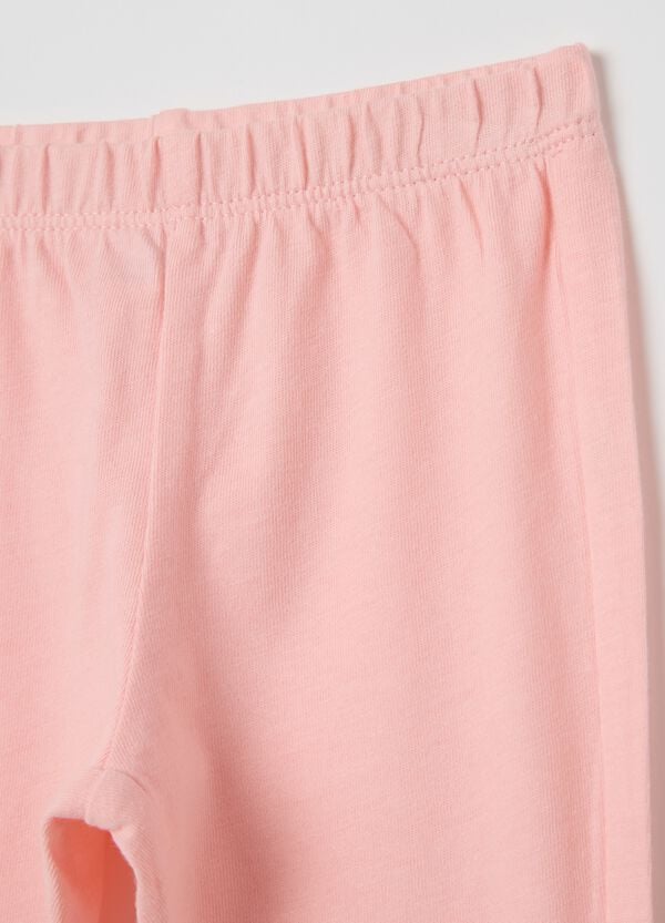 Ovs Leggings Rosa A Tre Quarti In Cotone