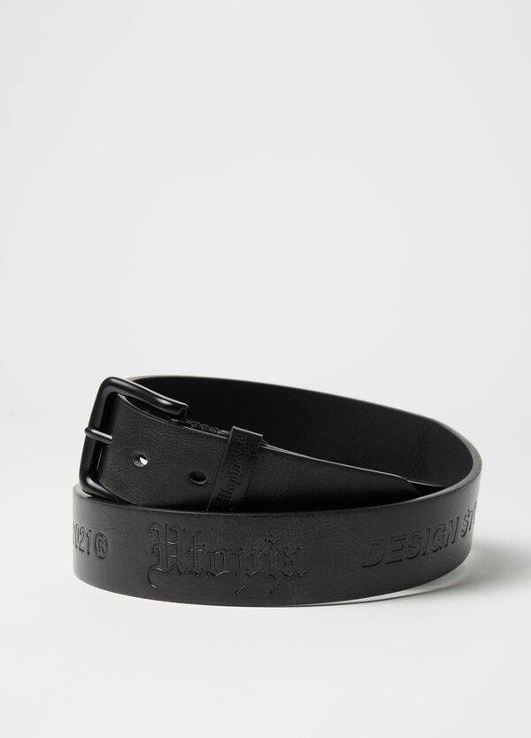Ovs Logo Belt Vintage Black