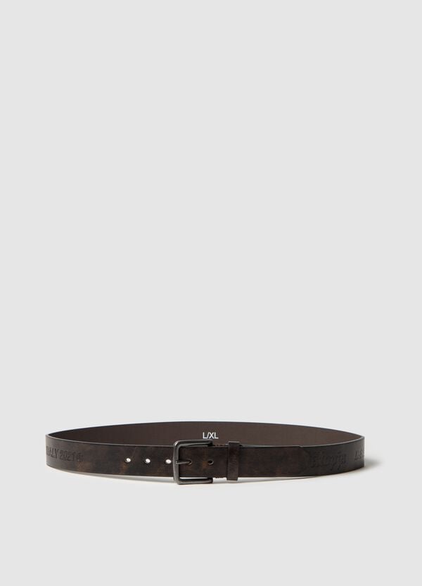Ovs Logo Belt Vintage Brown