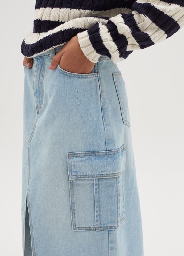 Ovs Longuette Cargo In Denim