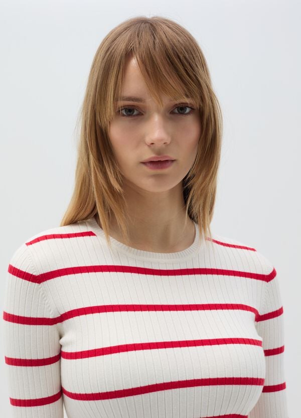 Ovs Maglia A Coste Piatte Fantasia A Righe