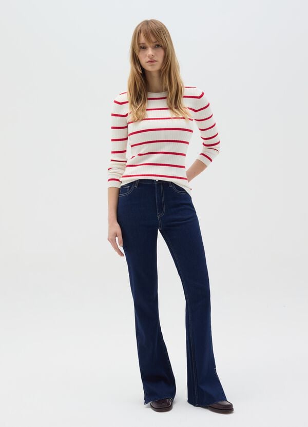 Ovs Maglia a coste piatte fantasia a righe