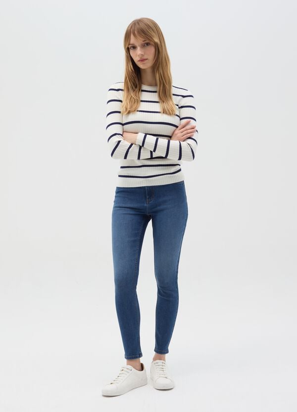 Ovs Maglia a coste piatte fantasia a righe