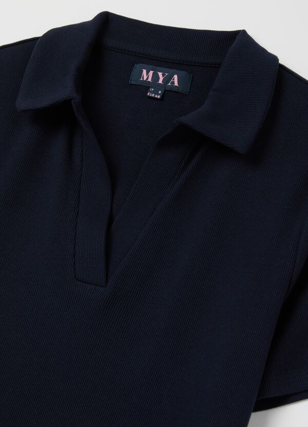 Ovs Maglia A Costine Scollo A Polo Curvy