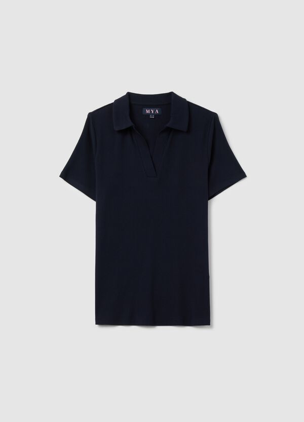 Ovs Maglia a costine scollo a polo Curvy