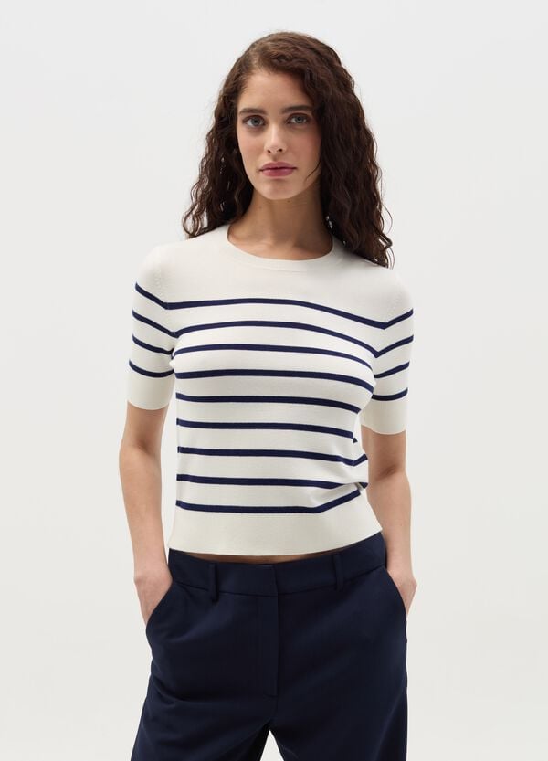 Ovs Maglia a maniche corte con disegno a righe