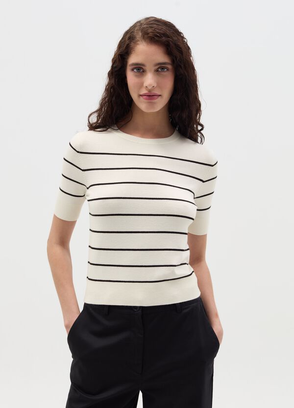 Ovs Maglia A Maniche Corte Con Disegno A Righe