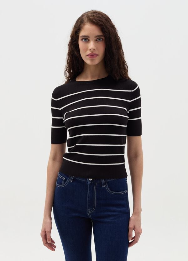 Ovs Maglia a maniche corte con disegno a righe