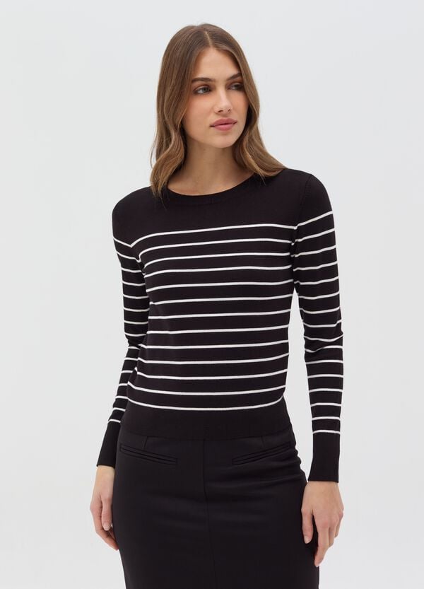 Ovs Maglia A Maniche Lunghe Fantasia A Righe