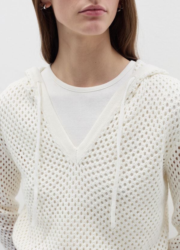 Ovs Maglia A Rete Con Cappuccio