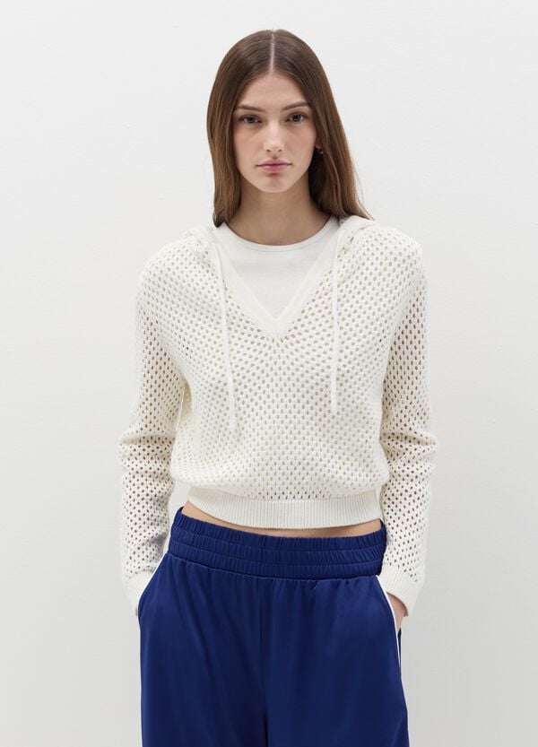 Ovs Maglia a rete con cappuccio