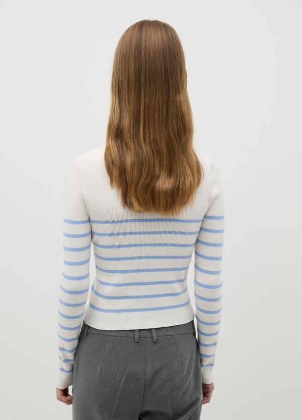 Ovs Maglia A Righe Mock Neck