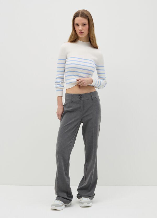 Ovs Maglia a righe mock neck