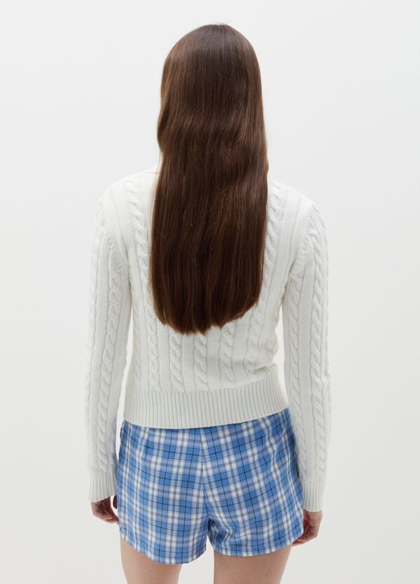 Ovs Maglia A Trecce Con Scollo A Polo