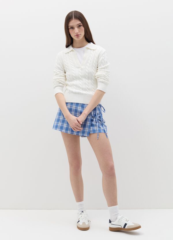 Ovs Maglia a trecce con scollo a polo