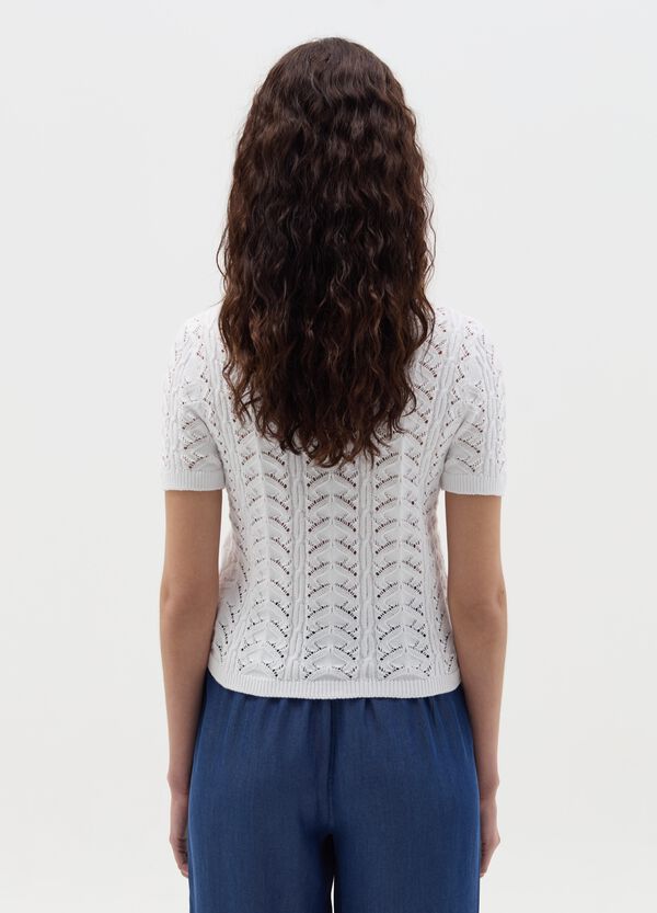 Ovs Maglia Crochet A Maniche Corte