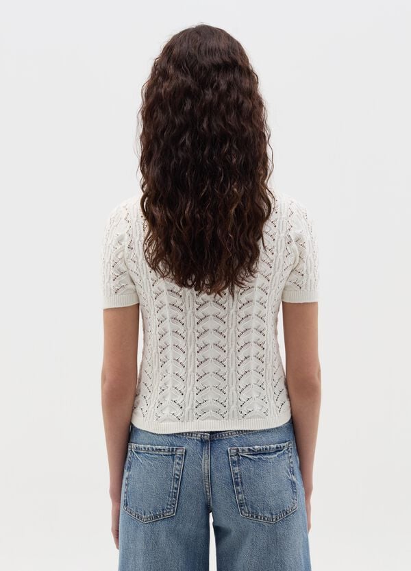 Ovs Maglia Crochet A Maniche Corte