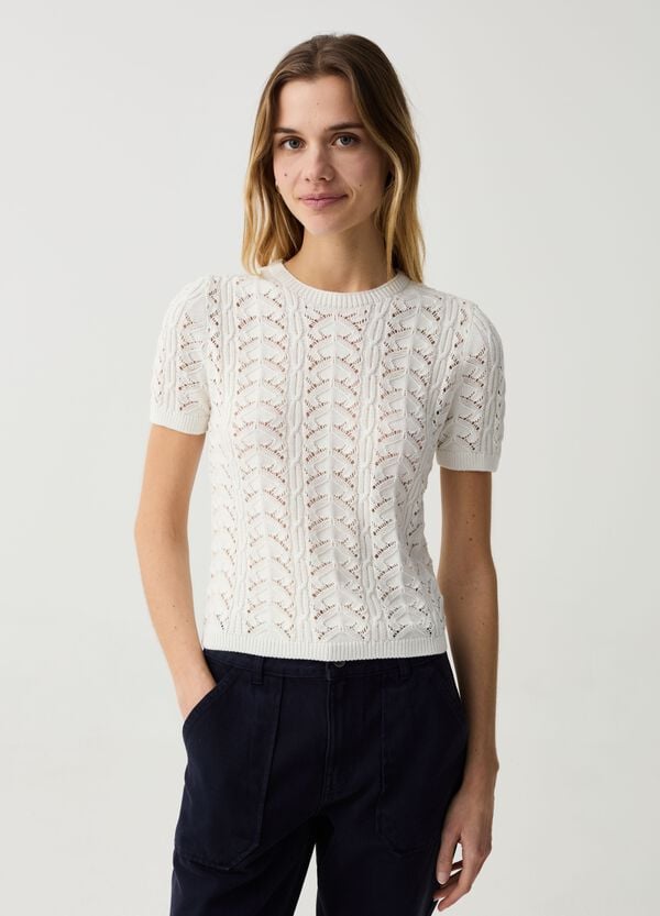 Ovs Maglia crochet a maniche corte