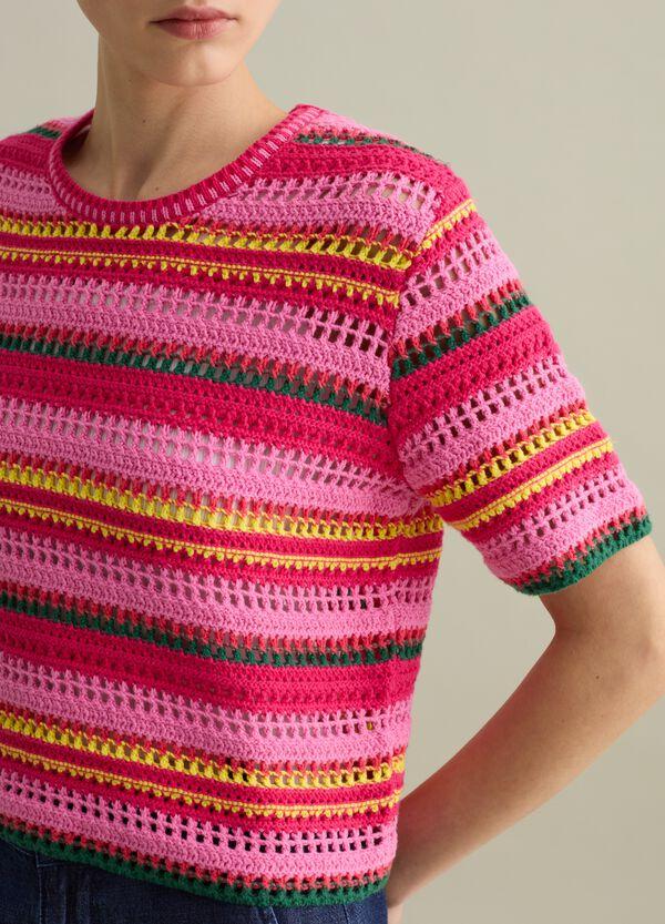 Ovs Maglia Crochet A Righe Multicolor