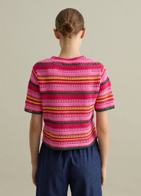 Ovs Maglia Crochet A Righe Multicolor