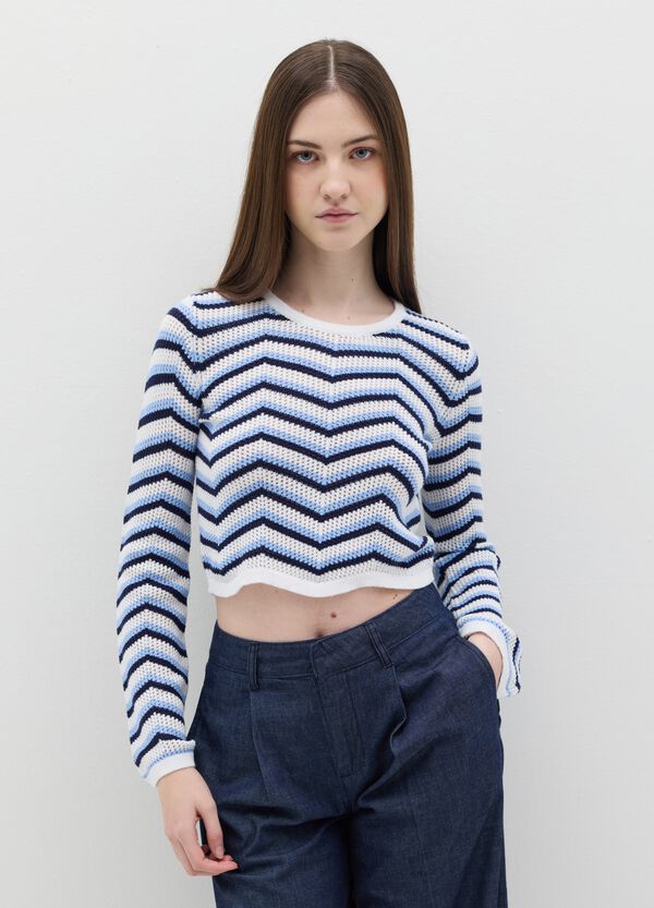 Ovs Maglia Crochet Con Disegno A Righe