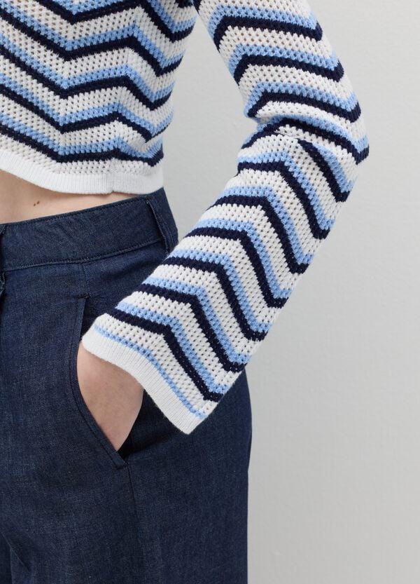 Ovs Maglia Crochet Con Disegno A Righe