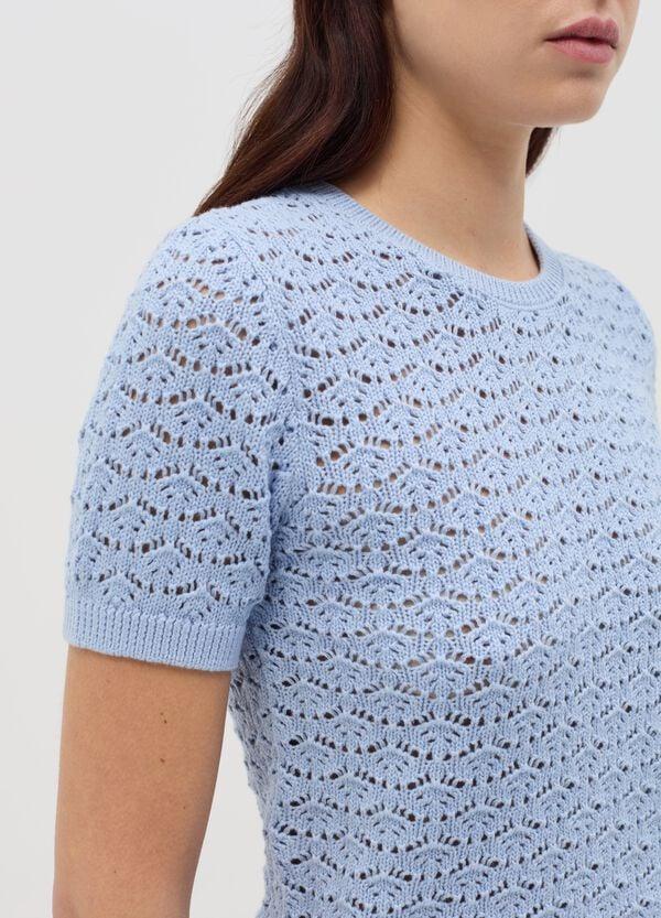 Ovs Maglia Crochet Con Maniche Corte