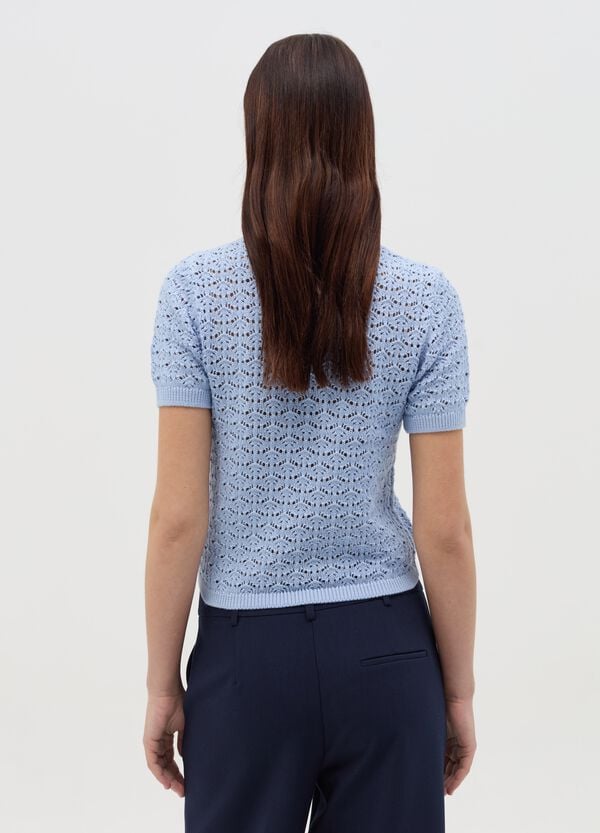 Ovs Maglia Crochet Con Maniche Corte