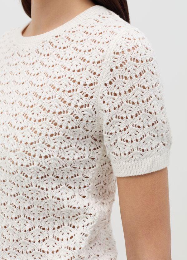 Ovs Maglia Crochet Con Maniche Corte