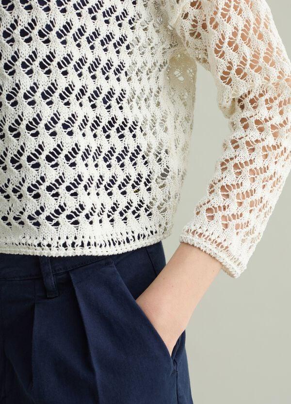 Ovs Maglia Crochet Con Scollo A Barca