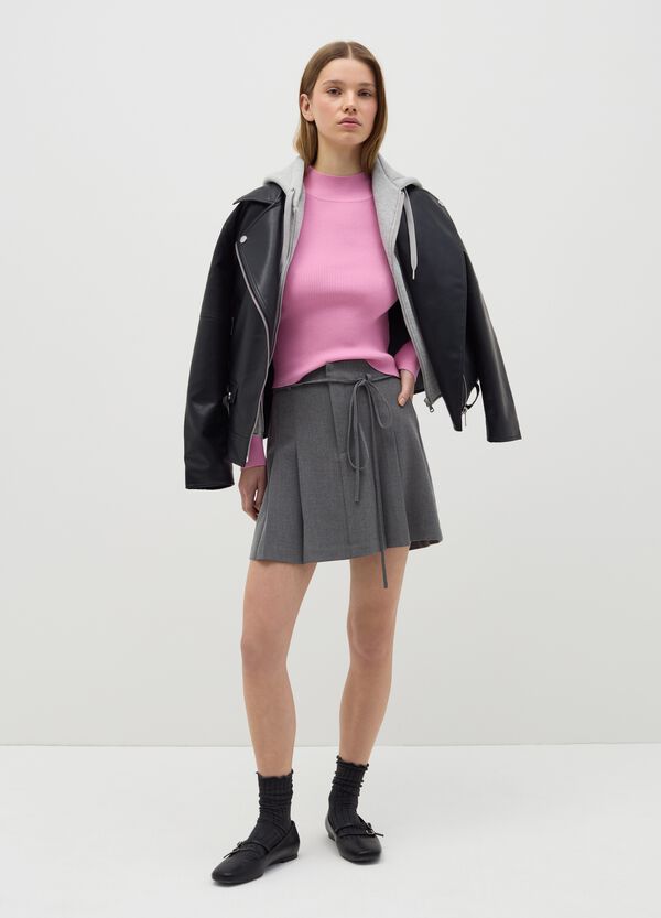 Ovs Maglia mock neck a costine