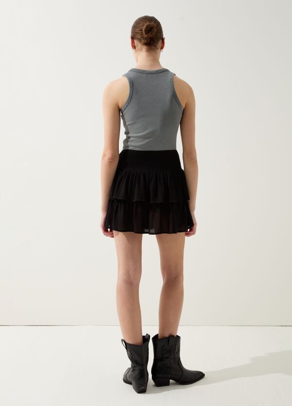 Ovs Minigonna A Balze In Viscosa