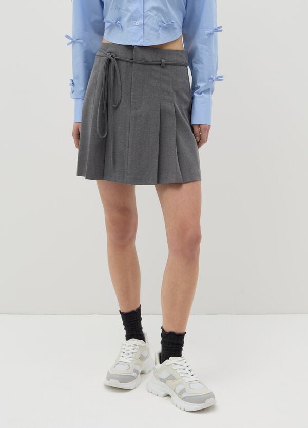 Ovs Minigonna A Pieghe Con Cintura