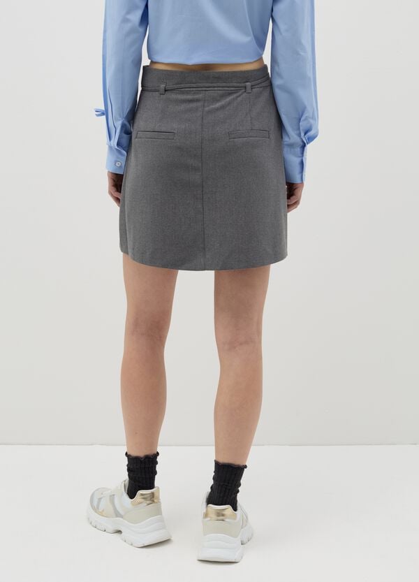 Ovs Minigonna A Pieghe Con Cintura