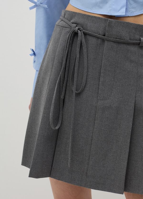 Ovs Minigonna A Pieghe Con Cintura