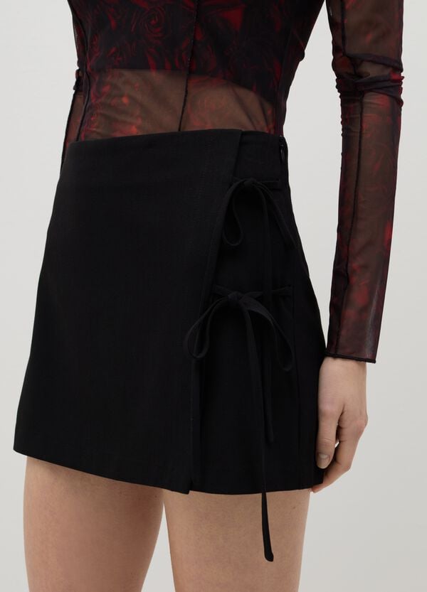 Ovs Minigonna A Portafoglio Con Laccetti