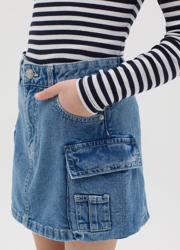 Ovs Minigonna Cargo In Denim