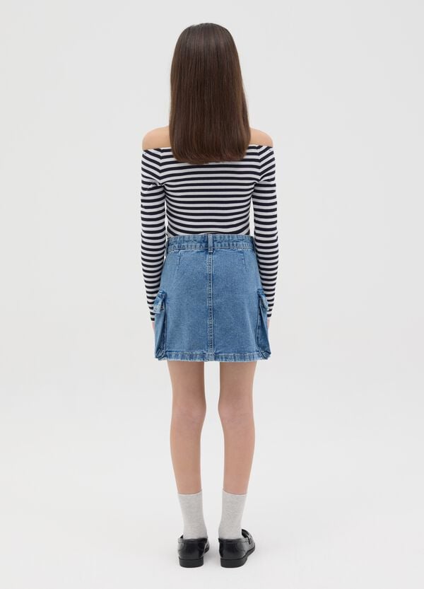 Ovs Minigonna Cargo In Denim