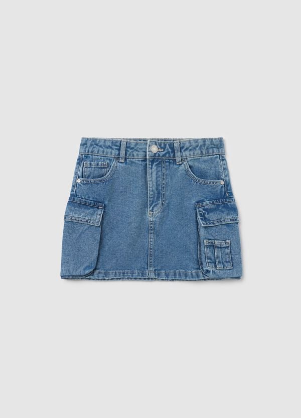 Ovs Minigonna Cargo In Denim