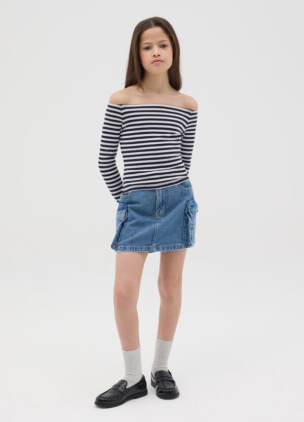 Ovs Minigonna cargo in denim