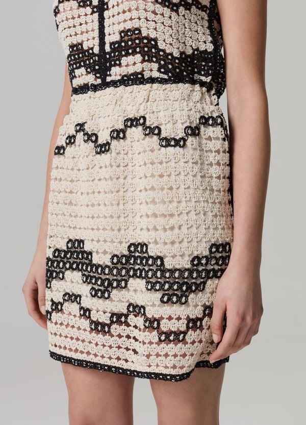 Ovs Minigonna Crochet Con Motivo Ondulato