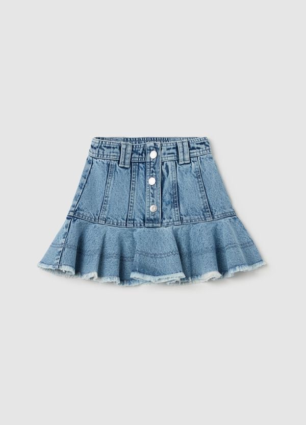 Ovs Minigonna in denim con volant