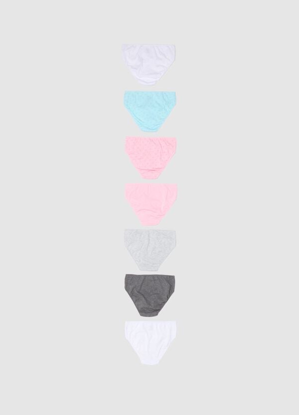 Ovs Multipack Sette Slip In Cotone Con Fiocchetto