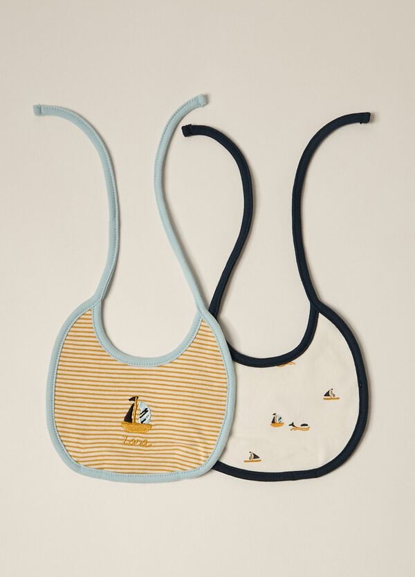 Ovs Pack 2 bavaglini in puro cotone IANA neonato