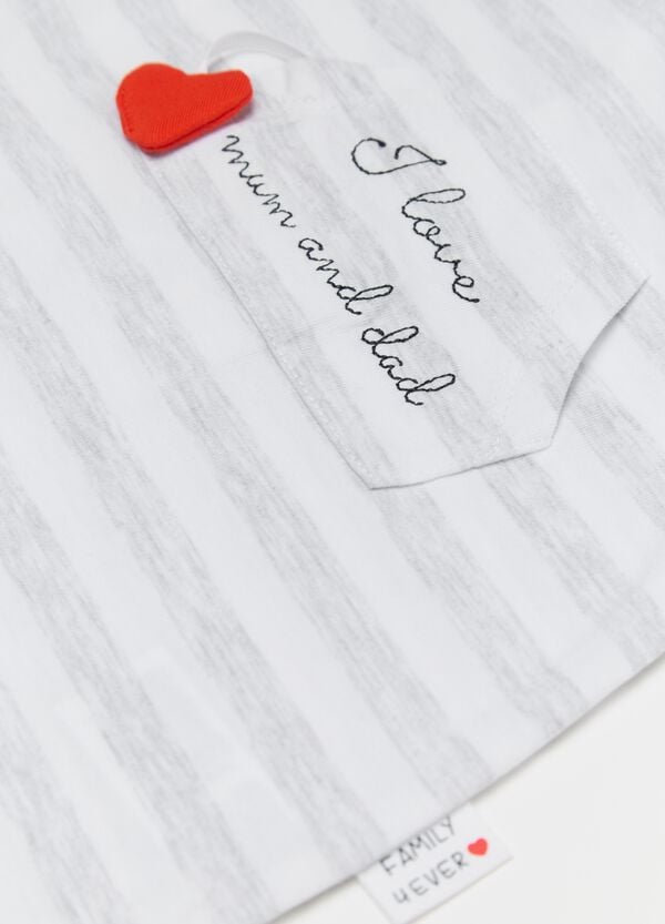 Ovs Pagliaccetto In Cotone A Righe I Love Mum & Dad