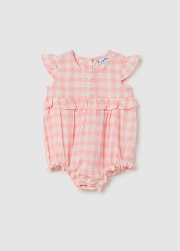 Ovs Pagliaccetto in cotone con fantasia check