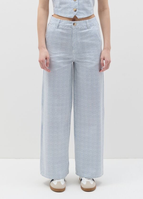 Ovs Pantalone A Gamba Larga Fantasia A Righe