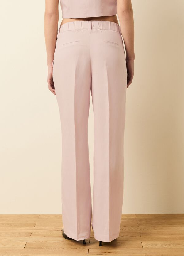 Ovs Pantalone A Gamba Larga In Lyocell E Lino