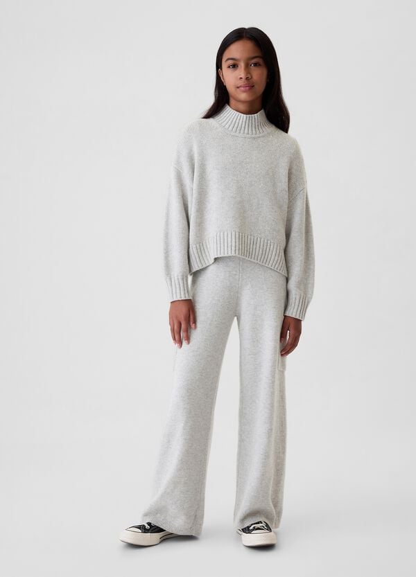 Ovs Pantalone a gamba larga in maglia