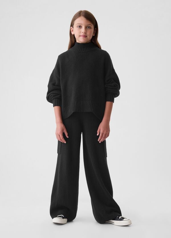 Ovs Pantalone a gamba larga in maglia